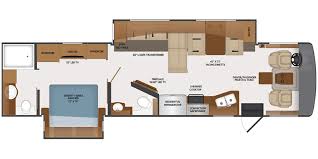 The spacious 24 feet floorplans can sleep 2 people and offer lots of storage and features, making it suitable for couples who would prefer a spacious motorhome for their next camping trip. Class A Motorhome Floorplans Giant Rv