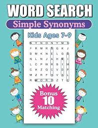 word search simple synonyms kids ages 7