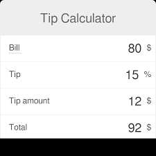 tip calculator how to calculate a tip