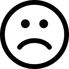 sad face icon vector sad emotion face