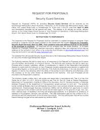 Sample Business Proposal Security Services Free Resume Pdf