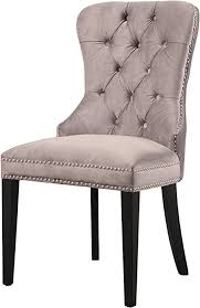 Shop for gray nailhead trim chair online at target. Amazon Com Abbyson Living Velvet Upholstered Dining Chair With Button Tufted Seat Back And Silver Nailhead Trim Grey Chairs
