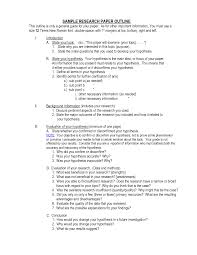 examples of term paper outlines Template net