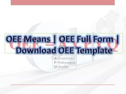 Home management concepts calculation of the overall equipment effectiveness (oee). Oee Means Oee Full Form Download Oee Template