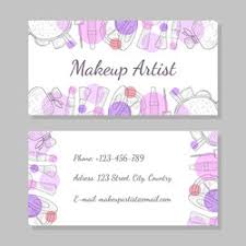 makeup business card vector images