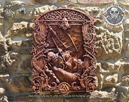 Ragnarok Luxury Wood Carving Picture