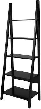 Leaning ladder towel rack *see offer details. Sobuy Ladder Shelf Unit Bookshelf With 5 Shelves In Black Frg61 Sch Amazon De Kuche Haushalt