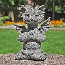 Meditation Dragon Garden Statue