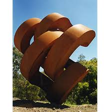 corten steel modern abstract sculpture