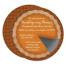 Thanksgiving Pie Dinner Party Invitation