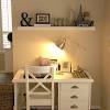 White writing desk with three drawers and octagonal latticing. 1