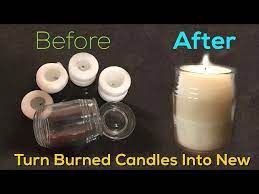 making a new candle from old burned