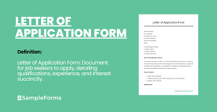 letter of application form sles