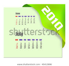 Royalty Free Stock Illustration Of July 2010 Calendar Stock