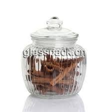 vintage clear glass apothecary jar with