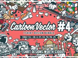 300 cartoon vector tshirt designs
