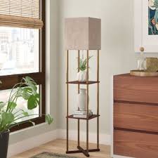 Home floor lamp shade multicolor 5 arm 67, silver. Wayfair Column Floor Lamps Shelf Floor Lamps You Ll Love In 2021