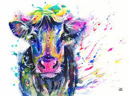 Splatter Cow Wall Art