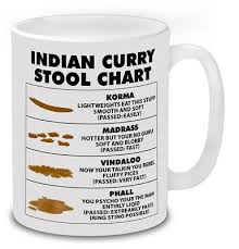 Indian Curry Stool Chart Funny Poo Mug Novelty Gift Idea