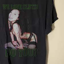 we love sluts! t shirt black 100% cotton brand new 