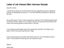 Letter Of Job Interest