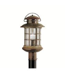light 19 inch rustic outdoor post lantern