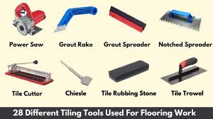 tiling tools used in flooring work