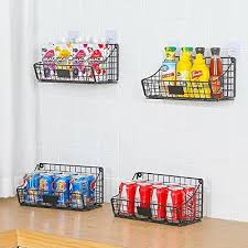 Wall Mounted Metal Wire Storage Baskets