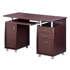 It features an accessory shelf atop a storage cabinet, a keyboard panel equipped with a safety stop, 2 drawers and a file cabinet. Complete Workstation Computer Desk With Storage Brown Techni Mobili Target