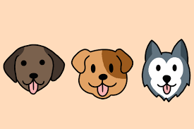set cute puppy puppies dog pet cartoon