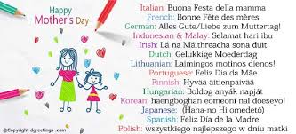 Mother\'s day saying in spanish. How To Say Mom In Different Languages Super Interesting