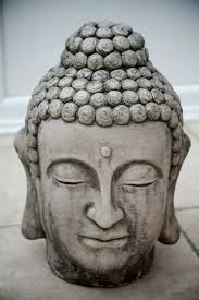 large stone buddha head buddah statue