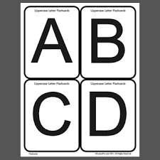 uppercase letter flashcards