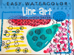 Easy Watercolor Line Art For Kids