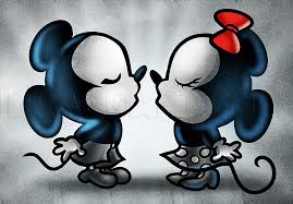 How do you draw mickey mouse? How To Draw Mickey And Minnie Kissing Step By Step Drawing Guide By Dawn Dragoart Com