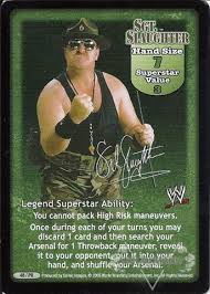 So roblox arsenal recently decided to release an event called slaughter. Sgt Slaughter Superstar Card Promo Wwe Raw Deal Superstars Sgt Slaughter Velacards