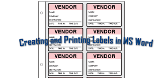 creating and printing various labels in