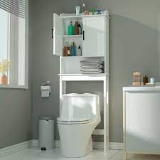 veikous bathroom over the toilet storage cabinet organizer with doors and shelves white