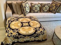 4 versace pillows lion and urn print