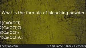 what is the formula of bleaching powder