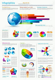 Infographics Page With A Lot Of Design Elements Like Chart Globe