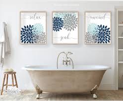 Bathroom Wall Art Pictures Blue Gray