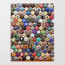 Beer And Ale Bottle Caps Poster By