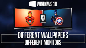 diffe wallpaper on dual monitors
