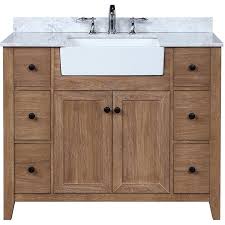 solid wood bathroom vanity in ash brown