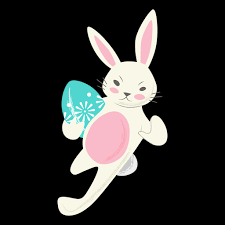 rugby rabbit easter egg running png