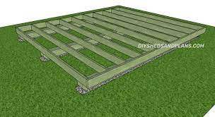 how to build a shed floor on skids