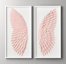 angel wing white and gold mirrors