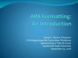 Ppt Apa Formatting An Introduction Powerpoint Presentation Id
