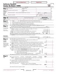 1999 california resident income tax return